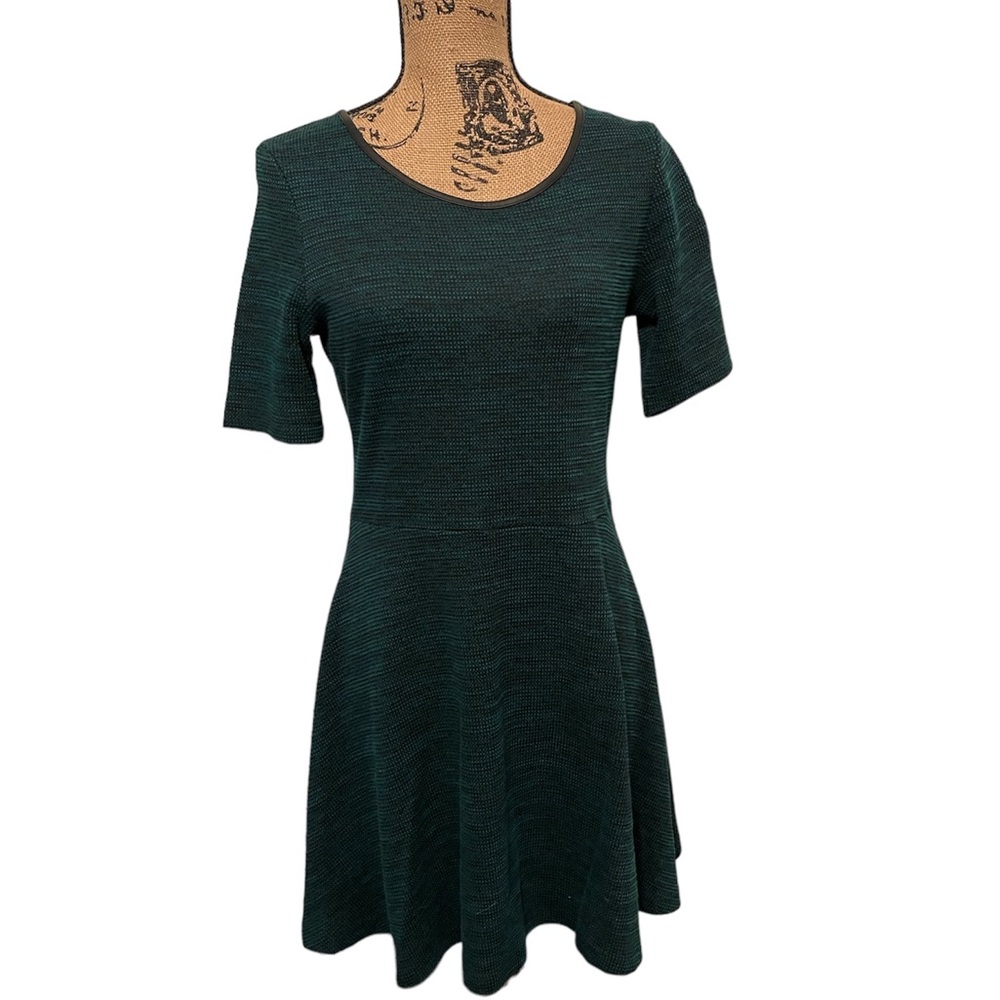 H&M Holiday Green Dress with Flare Skirt NWOT